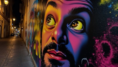 AI-generated film still from Me-Me exploring identity and unlived destinies in Milan